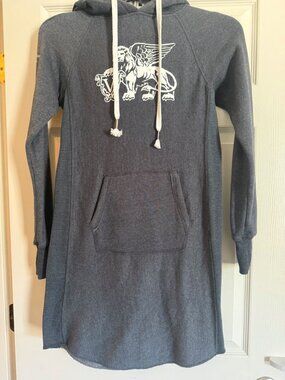 Venetian Resort Las Vegas Hoodie Long Sweatshirt Dress Gray with front pocket
